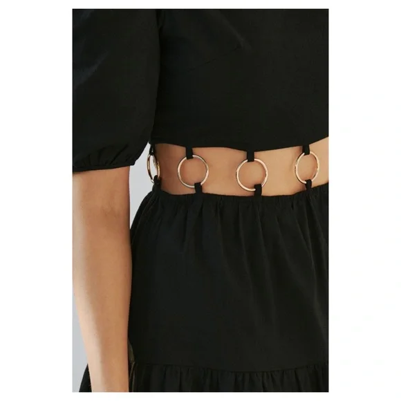 anthropologie black holiday dress Anthropologie black lace cocktail party dress by Yoana Baraschi, Sz 4